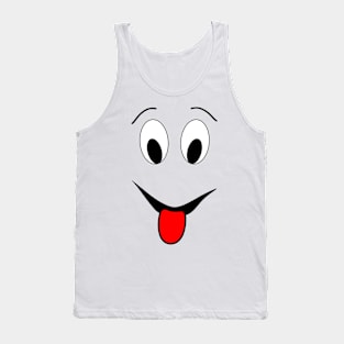 Funny face - black and red. Tank Top